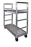 Aluminum Utility Truck - 2 Aluminum Shelf, 24"W x 70"H x 58"L