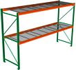 Pallet Rack with Wire Decking - Starter, 2 Beam Levels - 144"w x 48"d x 120"h - 8020 Cap. Beams