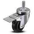 Swivel Stem Caster with Total Lock - 3" x 1.25" Polypropylene Wheel, 270 lb. Cap.