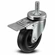 Swivel Stem Caster with Total Lock - 4" x 1.25" Polypropylene Wheel, 300 lb. Cap.