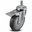 Swivel Stem Caster with Total Lock - 5" x 1.25" TPR Wheel, 325 lb. Cap.