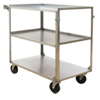 Stainless Steel Service Cart with Three Shelves - 21"L x 13.125"W