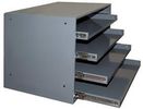 Heavy Duty 4 Sliding Shelf Cabinet - 20-5/16"W x 12-5/8"D x 14-7/8"H, w/Triple Track Slides