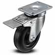 Swivel Caster with Total Lock - 4" x 1.25" Polypropylene Wheel, 300 lb. Cap.