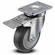 Swivel Caster with Total Lock - 4" x 1.25" TPR Wheel, 275 lb. Cap.