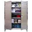 Stainless Steel Floor Cabinet with 4 Adjustable Shelves - 36"W x 24"D x 72"H