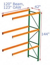 Pallet Rack Adder - 120w x 42d x 144h, 3 Beam Levels - 6700 Cap. Beams