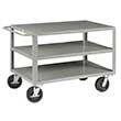Heavy Duty Service Cart - 3 Shelves, 30"W x 48"L, 4 Swivel Casters