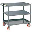 Light Duty Service Cart - 3 Shelves, 18"W x 32"L, Flush Top