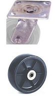 40 Series Swivel Caster - 5" x 1-1/2" Polyolefin Wheel - 440 lb. Cap.