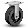 Rigid Caster - 6" x 2" Phenolic Wheel with Crowned Tread, 7.25" Mount Ht., 1200 lb. Cap.