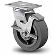 Swivel Caster with Side Lock - 6" x 2" TPE Wheel, 7.25" Mount Ht., 600 lb. Cap.