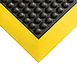 Ortho Stand Mat, Black w/Yellow Borders: 1/2in x 2ft x 3ft
