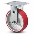 Rigid Caster - 6" x 2" Polyurethane on Iron Wheel, 1200 lb. Cap.