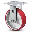Rigid Caster - 8" x 2" Polyurethane on Iron Wheel, 1250 lb. Cap.