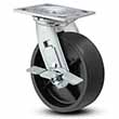 Swivel Caster with Side Lock - 5" x 2" Polypropylene Wheel, 600 lb. Cap.