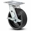 Swivel Caster with Side Lock - 8" x 2" Polypropylene Wheel, 900 lb. Cap.