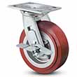 Swivel Caster with Side Lock - 4" x 2" TPU Wheel, 500 lb. Cap.
