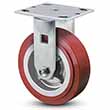 Rigid Caster - 5" x 2" TPU Wheel, 600 lb. Cap.