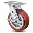 Swivel Caster with Side Lock - 6" x 2" TPU Wheel, 720 lb. Cap.