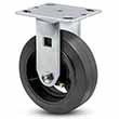 Rigid Caster - 8" x 2" Rubber on Iron Wheel, 600 lb. Cap.