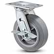 Swivel Caster with Side Lock - 4" x 2" TPR Wheel, 300 lb. Cap.