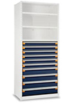 Modular Drawer Shelving Insert, 48w x 18d x 48h, 10 Drawers