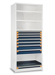 Modular Drawer Shelving Insert, 48w x 18d x 48h, 7 Drawers