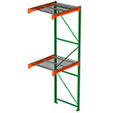 Pallet Rack with Wire Decking - Adder, 2 Beam Levels - 48"w x 42"d x 144"h - 8400 Cap. Beams