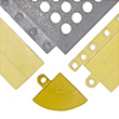 Corner for 24/Seven LockSafe Mat - Yellow - Petroleum Resistant - 3" x 4" x 5/8"