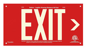 photoluminescent emergency egress signs