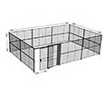 4-Wall Woven Wire Security Cage, No Ceiling, 30'8" x 20'6" x 10'5-1/4" with 5' Sliding Gate