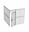 2-Wall Woven Wire Security Cage, No Ceiling, 8'4" x 8'2" x 8'5-1/4" with 3' Hinged Gate