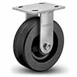 Rigid Caster - 6" x 2" Phenolic Wheel with Crowned Tread, 7.5" Mount Ht., 1200 lb. Cap.