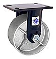 75 Series Rigid Caster - 10" x 2-1/2" Cast Iron Wheel - 3,000 lb. Cap.