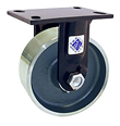 75 Series Rigid Caster - 6" x 2-1/2" Forged Steel Wheel - Straight Bearing - 5,000 lb. Cap.