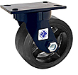 75 Series Swivel Caster - 8" x 3" Rubber on Iron Wheel - 840 lb. Cap.