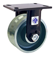 75 Series Rigid Caster - 8" x 3" V-Groove Iron Wheel - Straight Bearing - 5,000 lb. Cap.