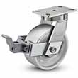 Swivel Caster with Total Lock - 6" x 3" Cast Iron Wheel, 2800 lb. Cap.