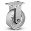Rigid Caster - 8" x 3" Cast Iron Wheel, 2800 lb. Cap.