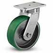 Swivel Caster - 8" x 3" Polyurethane on Iron Wheel, 2500 lb. Cap.