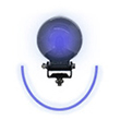 Forklift Approach Warning Light - Blue LED Arc Beam