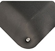 Electrically Conductive Anti-Fatigue Mat: Smooth w/Snap Attached Lower Left Corner, Black, 1/2in x 2ft x 3ft