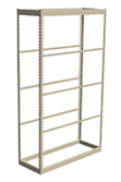 Low Profile Rivet Shelving, 36"w x 18"d x 84"h, 350Lbs. Cap., 5 Shelves - Starter