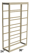 Low Profile Rivet Shelving, 36"w x 24"d x 84"h, 350Lbs. Cap., 7 Shelves - Starter