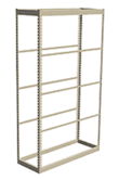 Low Profile Rivet Shelving, 48"w x 12"d x 84"h, 250Lbs. Cap., 5 Shelves - Starter
