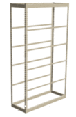 Low Profile Rivet Shelving, 48"w x 12"d x 84"h, 250Lbs. Cap., 6 Shelves - Starter