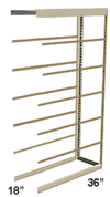 Low Profile Rivet Shelving, 36"w x 18"d x 84"h, 350Lbs. Cap., 7 Shelves - Adder