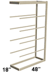 Low Profile Rivet Shelving, 48"w x 18"d x 84"h, 250Lbs. Cap., 6 Shelves - Adder