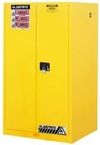 Safety Cabinet - 65 x 34 x 34, 60-gal., 2-shelf, Sure-Grip Handle, 2 door, manual
